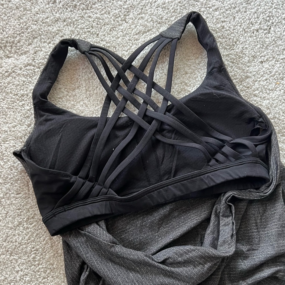 Lululemon Black Strappy Tank- size 6